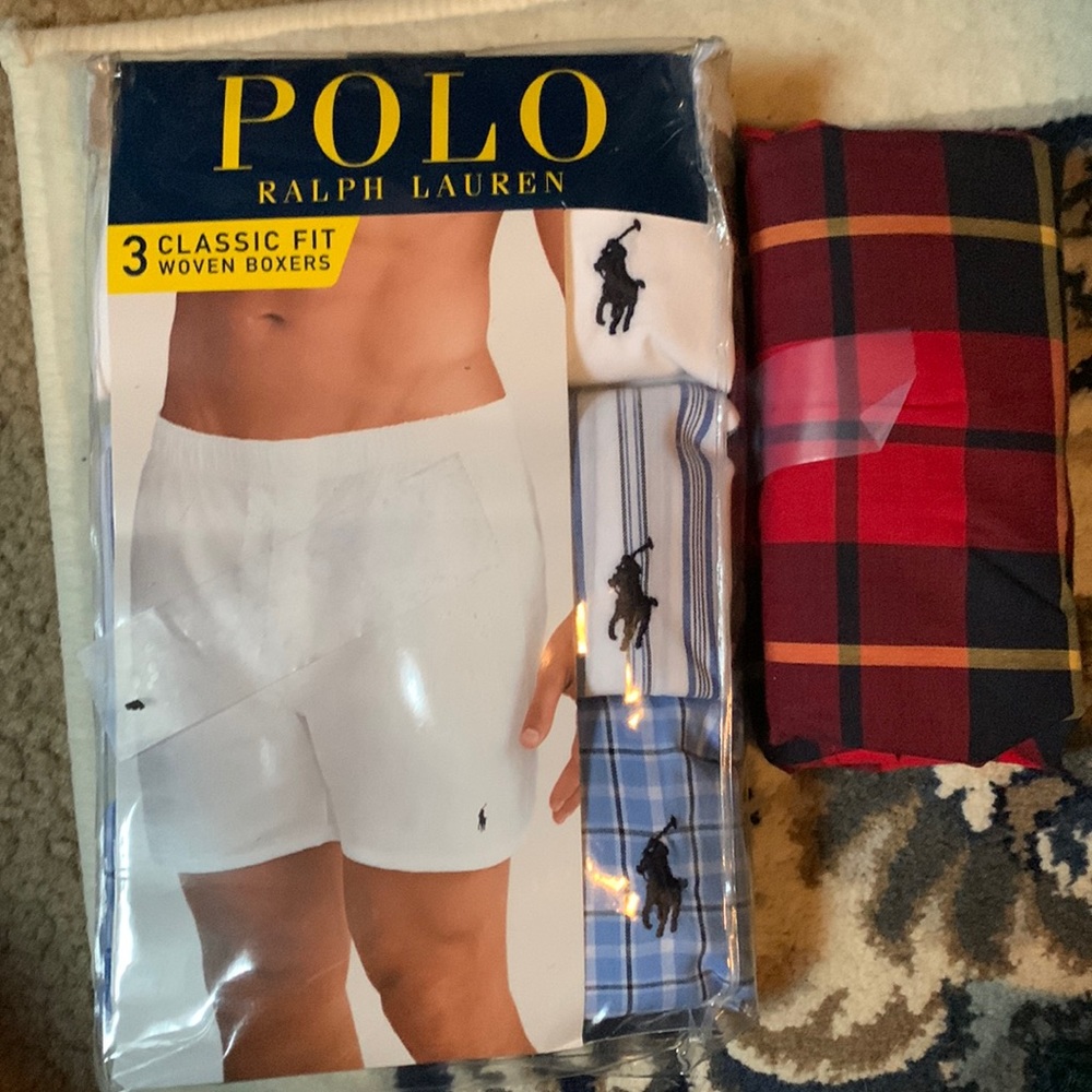New unopened package of woven boxers